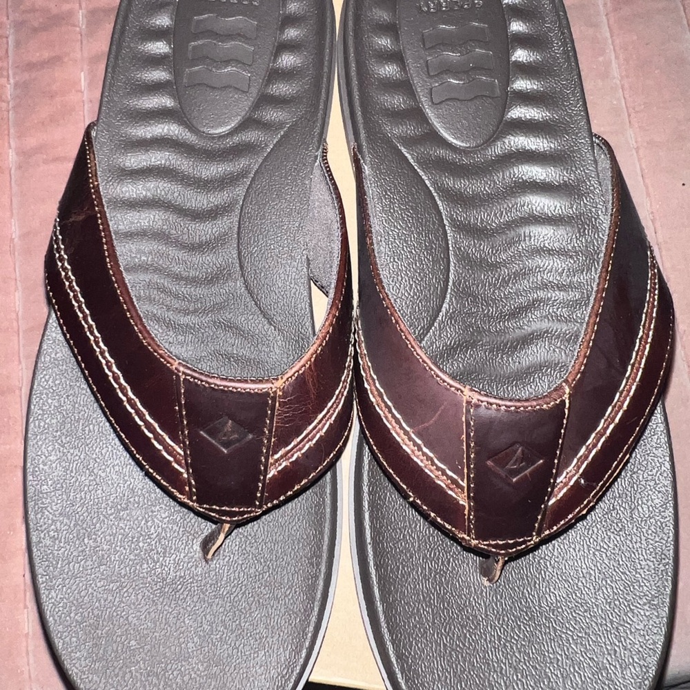 Sperry Plushwave Dockthong Sandals - Brown